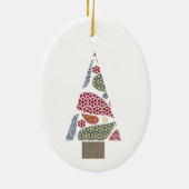 Snowflake Teardruppels - Kerstmis met kerstmis Keramisch Ornament (Achterkant)