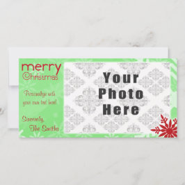 Snowflake-thema met prettige kerst feestdagenkaart