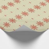 Snowflake Theme Kerstfeestdagen Cadeaupapier (Hoek)