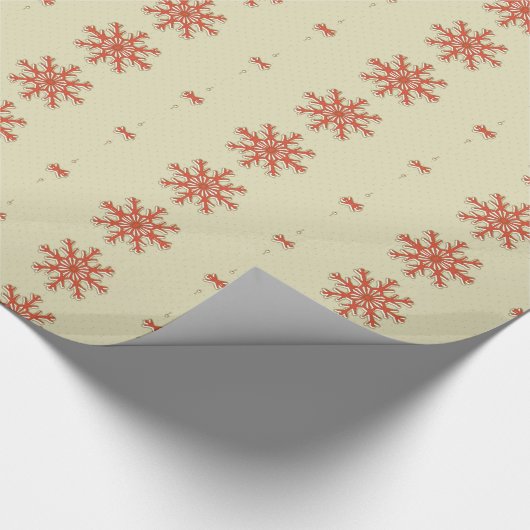 Snowflake Theme Kerstfeestdagen Cadeaupapier (Hoek)