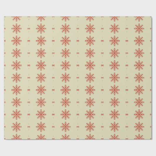 Snowflake Theme Kerstfeestdagen Cadeaupapier (Vlak)