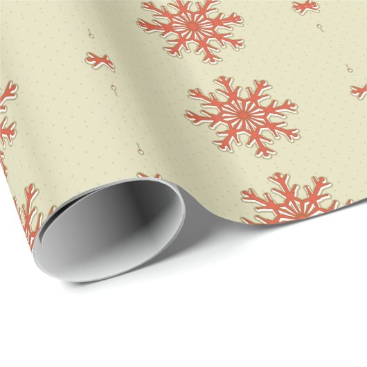 Snowflake Theme Kerstfeestdagen Cadeaupapier (Rol Hoek)