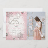 Snowflake Theme voor Baby Girl Kaart (Voorkant)