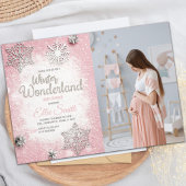 Snowflake Theme voor Baby Girl Kaart