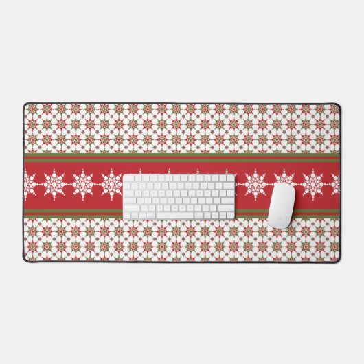 Snowflake Theme Winter Pattern Kerstmis Bureaumat (Keyboard & Muis)