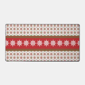 Snowflake Theme Winter Pattern Kerstmis Bureaumat (Voorkant)