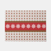 Snowflake Theme Winter Pattern Kerstmis Deurmat (Voorkant)