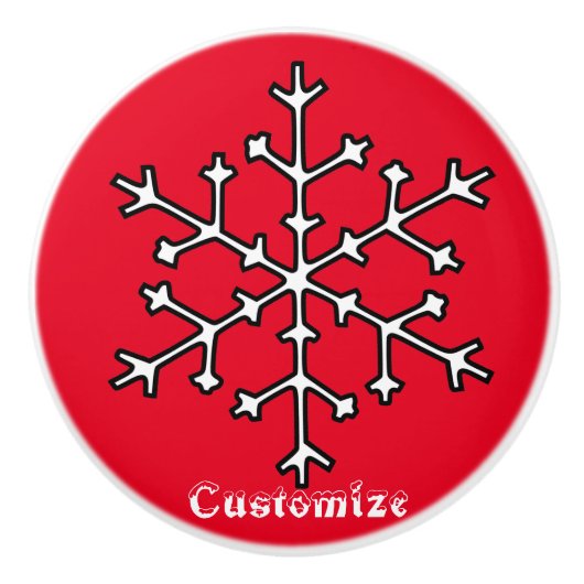 Snowflake Thunder_Cove Keramische Knop (Voorkant)