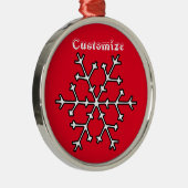 Snowflake Thunder_Cove Metalen Ornament (Rechts)