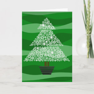 Snowflake Tree - Greeting Card Feestdagen Kaart