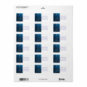 Snowflake Tree in Blue Address Label (Full Sheet)