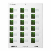 Snowflake Tree in Green Address Label (Full Sheet)