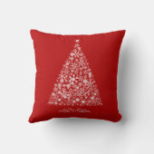 Snowflake Tree on Red Kussen (Achterkant)