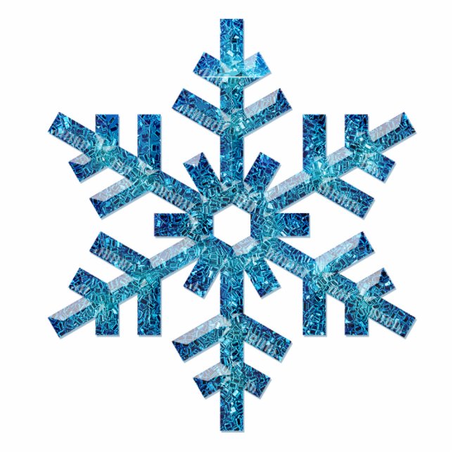 Snowflake Tree Ornament Fotobeeldje Ornament (Voorkant)