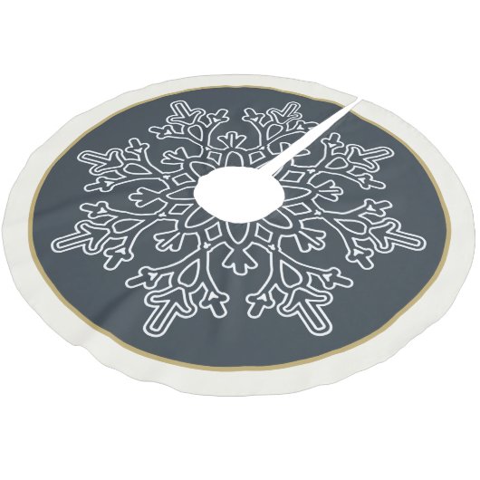 Snowflake Tree Skirt Kerstboom Rok (Gekanteld)