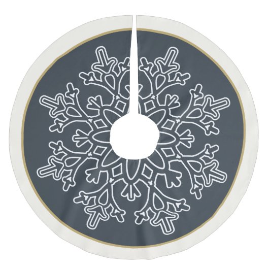 Snowflake Tree Skirt Kerstboom Rok (Voorkant)