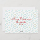 Snowflake & Trees Holiday-fotokaart Sjabloon (Achterkant)