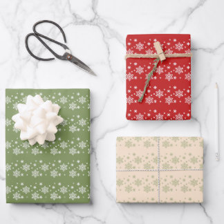 Snowflake Trio Kerstmis / Winter Wrapping Paper