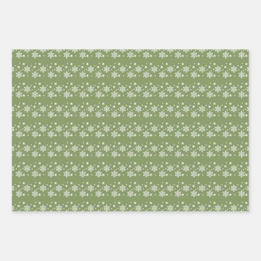 Snowflake Trio Kerstmis / Winter Wrapping Paper (Voorkant)