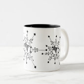 Snowflake Tweekleurige Koffiemok (Voorkant rechts)