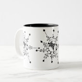 Snowflake Tweekleurige Koffiemok (Voorkant links)