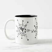 Snowflake Tweekleurige Koffiemok (Links)