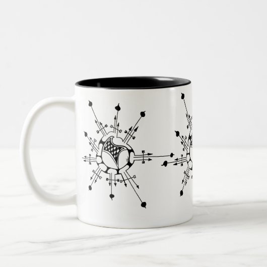Snowflake Tweekleurige Koffiemok (Links)