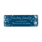 Snowflake | Typografie Retouradreslabel Etiket (Voorkant)