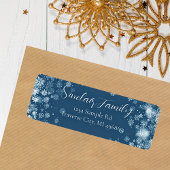 Snowflake | Typografie Retouradreslabel Etiket