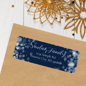 Snowflake | Typografie Retouradreslabel Etiket