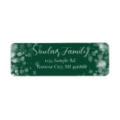 Snowflake | Typografie Retouradreslabel Etiket (Voorkant)