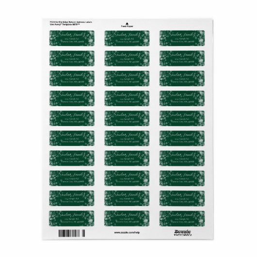 Snowflake | Typografie Retouradreslabel Etiket (Full Sheet)