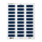 Snowflake | Typografie Retouradreslabel Etiket (Full Sheet)