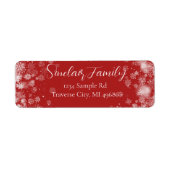 Snowflake | Typografie Retouradreslabel Etiket (Voorkant)