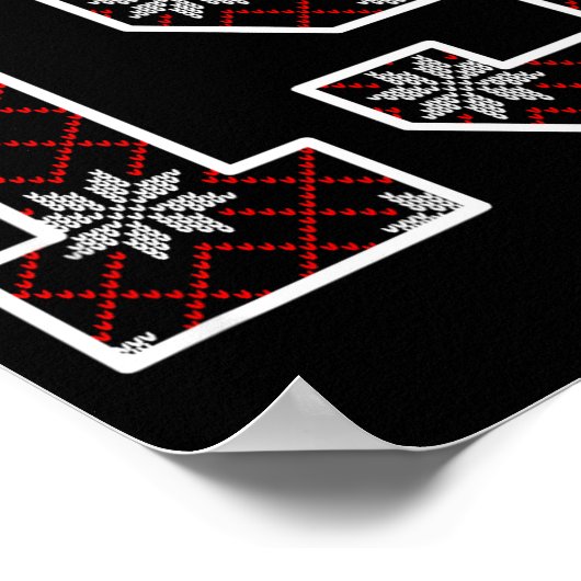 Snowflake Ugly Christmas Number 19 Uniform #19 Jer Poster (Hoek)