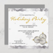 Snowflake-uitnodigingen voor kerstfeestdag met hoo kaart (Voorkant / Achterkant)