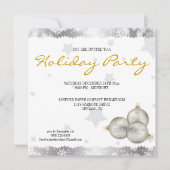 Snowflake-uitnodigingen voor kerstfeestdag met hoo kaart (Voorkant)