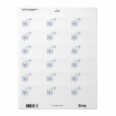 Snowflake vakantie adresetiketten etiket (Full Sheet)