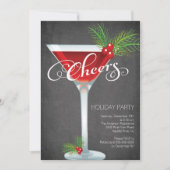 Snowflake Vakantie Cocktail Party Uitnodiging (Voorkant)