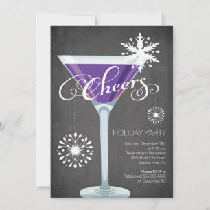 Snowflake Vakantie Cocktail Party Uitnodiging