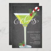 Snowflake Vakantie Cocktail Party Uitnodiging (Voorkant / Achterkant)