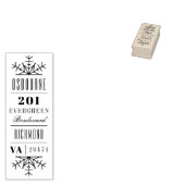 Snowflake Vakantie retour adres op maat Rubberstempel (Gestempeld)