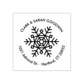 Snowflake Vakantie retour adres stempel (Afrduk)