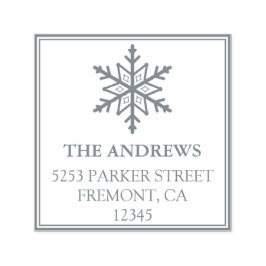 Snowflake Vakantie retour adres Zelfinktende Stempel