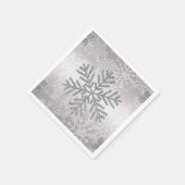 Snowflake van de feestdag met zilver Glitter Servetten (Hoek)