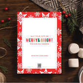 Snowflake van Merry Bright Couple met Kerstmis Feestdagenkaart