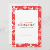 Snowflake van Merry Bright Couple met Kerstmis Feestdagenkaart (Achterkant)