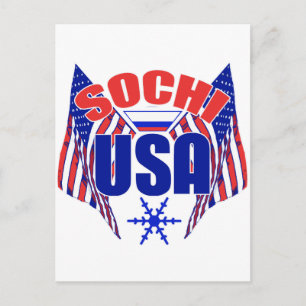 Snowflake van Sochi USA Briefkaart