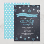 Snowflake verjaardagsuitnodigingen kaart (Voorkant / Achterkant)