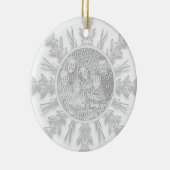 Snowflake Verloving Foto Ornament (Rechts)